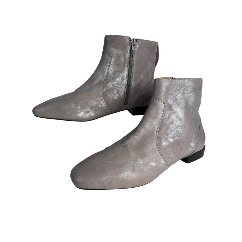GOLO DEXI Women's Sz 10 Taupe and Silver Brushed Leather Ankle Boots NWOB - Picture 4 of 13